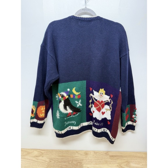 Design Options Cardigan Holiday Calendar Large Embroidered‎  Granny Core #32 - Picture 3 of 16